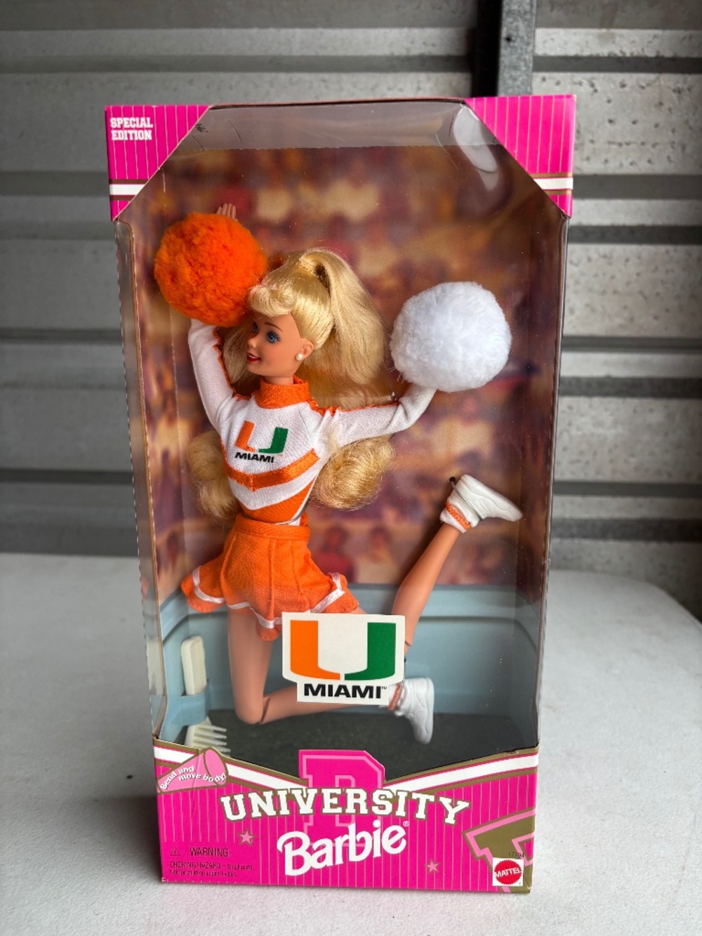 Barbie University Of Miami Cheerleader 1996 Mattel NIB #17794 NRFB Vintage NEW!!